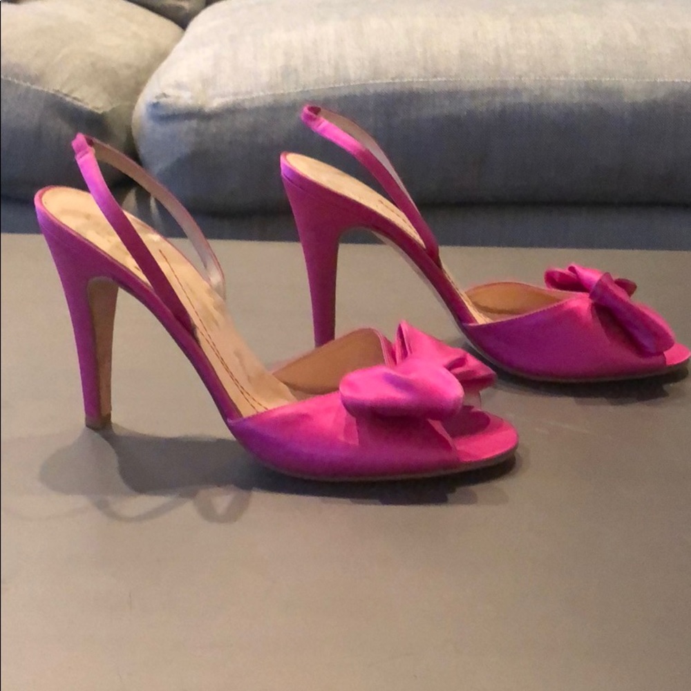 Hot Pink Open Toe Heel